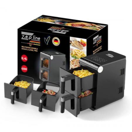 Аерофритюрниця двокамерна 4200Вт 8L+8L Zepline ZP-212