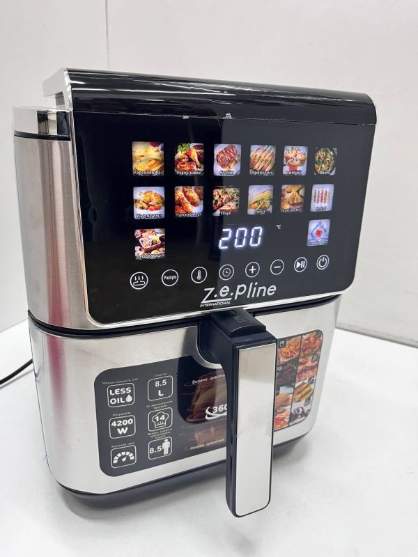 Фритюрниця 13 л з двома тенами 4200 Вт Zepline ZP-00339 на 14 програм зі знімним ковшиком та силіконовою формою