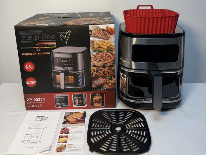 Фритюрниця на 6,5л з двома тенами 4200 Вт Zepline ZP-00234 на 8 програм з силіконовою формою