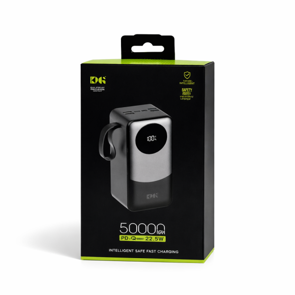 Power Bank KPG-502 50000 мА·год з 22,5 Вт PD, 4 USB-портами та цифровим дисплеєм