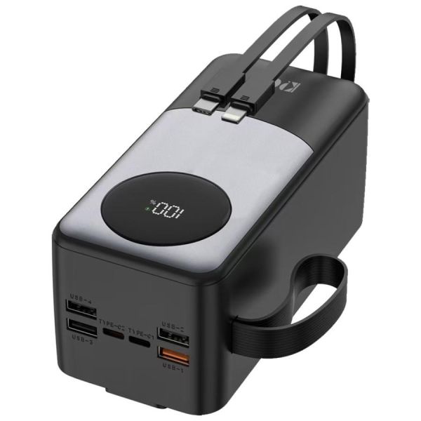 Зовнішній акумулятор (Power Bank) KPG KPG-502X 50000mAh 22.5W з LCD дисплеєм