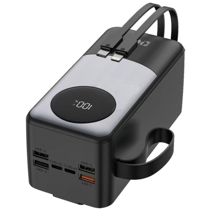 Зовнішній акумулятор (Power Bank) KPG KPG-502X 50000mAh 22.5W з LCD дисплеєм