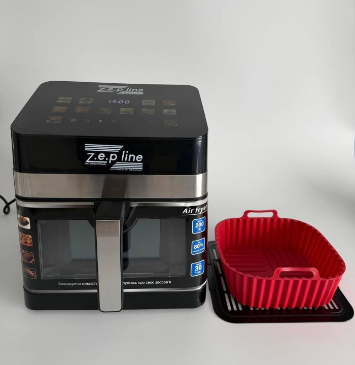 Мультифункціональна аерофритюрниця Zepline ZP-00343 на 13 л 4200 Вт на 12 програм з віконцем