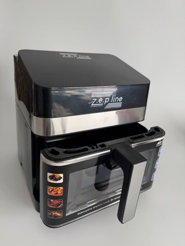 Мультифункціональна аерофритюрниця Zepline ZP-00343 на 13 л 4200 Вт на 12 програм з віконцем