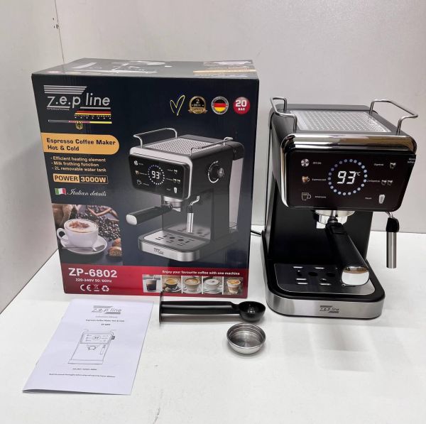 Кавомашина Zepline ZP-6802 «Холодне Гаряче експресо»3000Вт 20 Bar