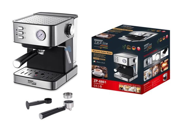 Кавоварка Еспресо Zepline ZP-6861 2500Вт з функцією спінювання молока