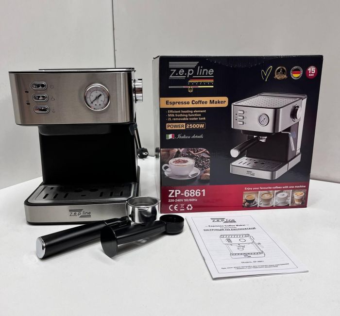 Кавоварка Еспресо Zepline ZP-6861 2500Вт з функцією спінювання молока