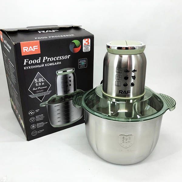 Блендер-подрібнювач із металевою колбою на 5л RAF R.7014 1000W