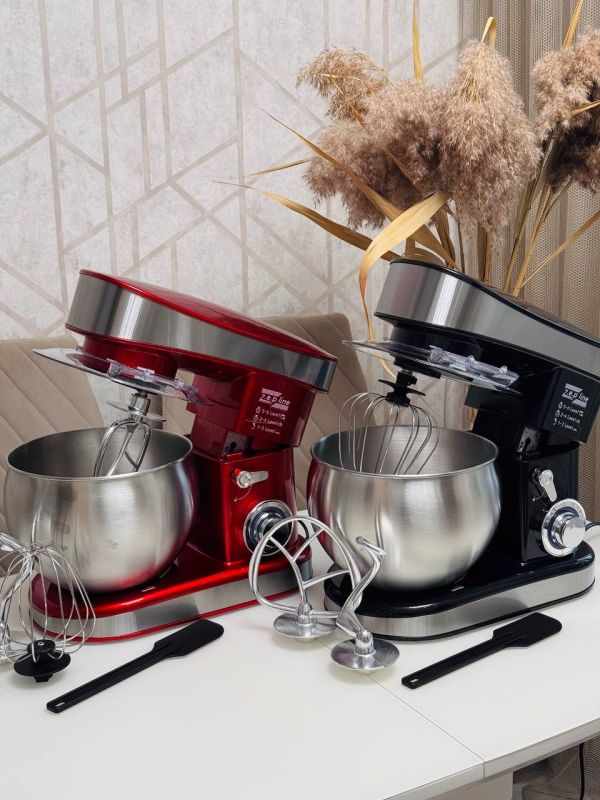 Кухонний тестоміс міксер 4в1 3500 Вт на 7 літрів Zepline з нержавіючої сталі ZP-137