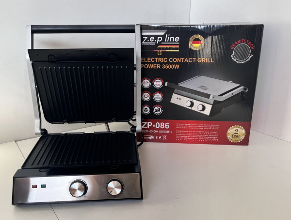 Електрогриль контактний притискний зі знімними пластинами 3500W Zepline ZP-086