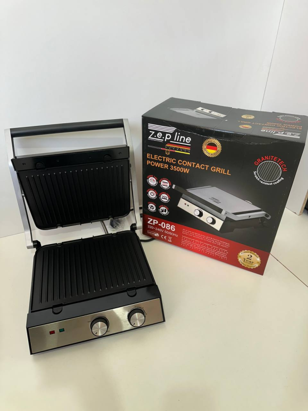Електрогриль контактний притискний зі знімними пластинами 3500W Zepline ZP-086