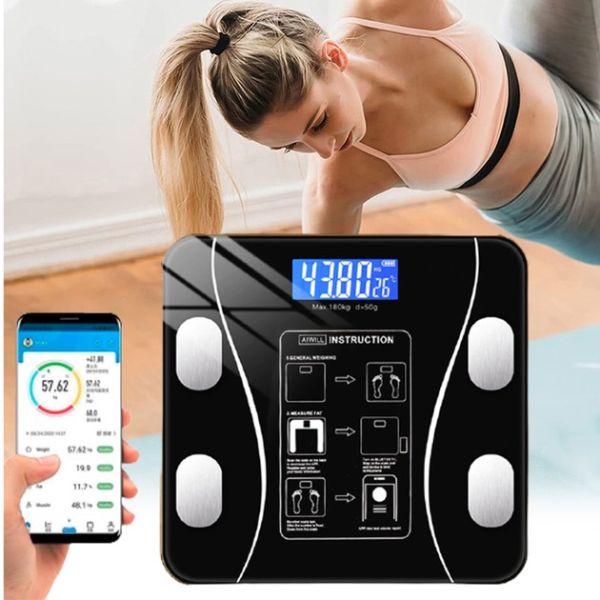 Розумні підлогові смарт ваги Bluetooth з додатком для Android або IOS, аналізатори жиру