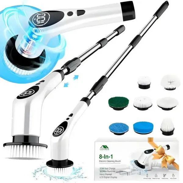 Щітка електрична 8 насадок,360 градусів Cleaning brush AND 1-33