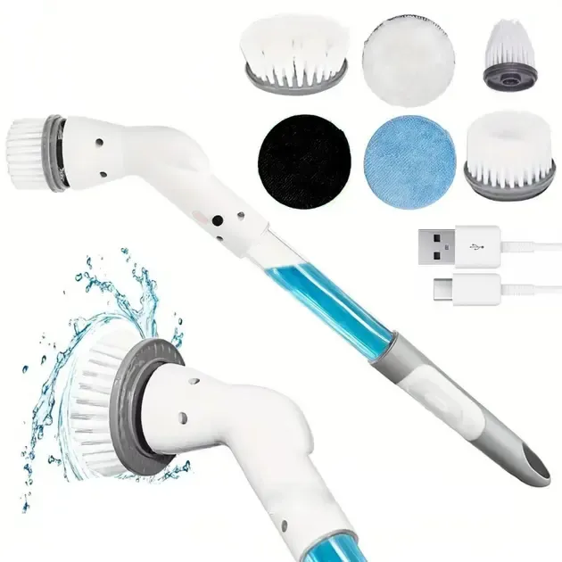 Щітка електрична 8 насадок,360 градусів Cleaning brush AND 1-33