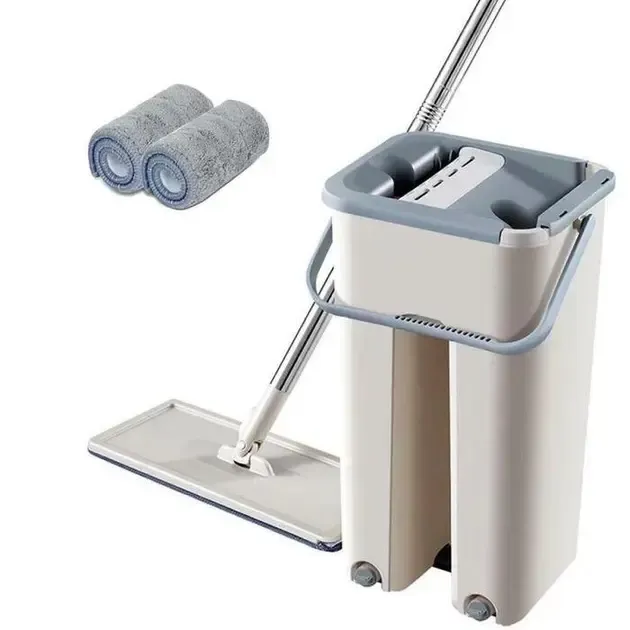 Швабра з відром і самовіджимом , Spin Mop Scratch Cleaning 360, швабра ледарка