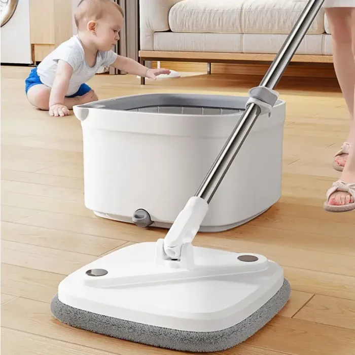 Комплект швабра з відром для миття підлоги Mop with bucket K10, з віджиманням / Складна швабра
