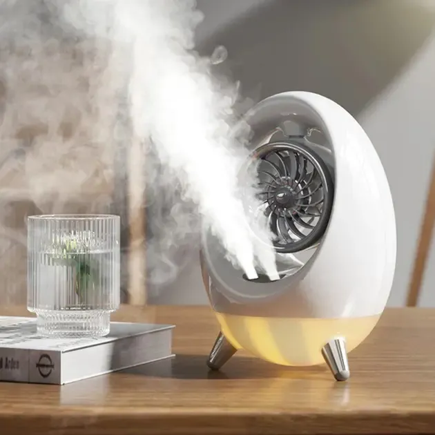 Портативний вентилятор USB з водяним охолодженням, розпилювач, нічник Air Cooler 657, зволожувач