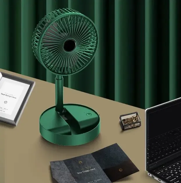 Портативний міні вентилятор для дому Telescopic Folding Fan Складаний настільний вентилятор із USB зарядкою