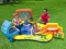 Ігровий центр 57444 Динозаври, з гіркою, душем, фонтанчиком, кульками 6 шт., 249х191х109 см