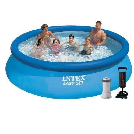 Надувний безкаркасний круглий басейн Intex 28132 (366-76см, 5621 л, фільтр-насос 230V)