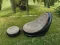 Надувний диван з пуфом Air Sofa / Надувне велюрове крісло з пуфом