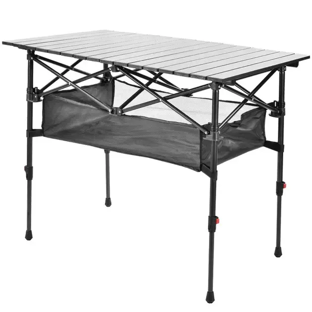 Стіл складаний Lesko S5421 120*55*50 з кишенею туристичний
