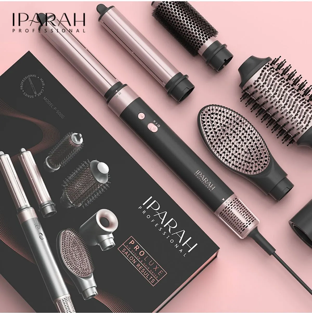 Мультисталер для волосся IPARAH 6в1 P-500 чорний, білий
