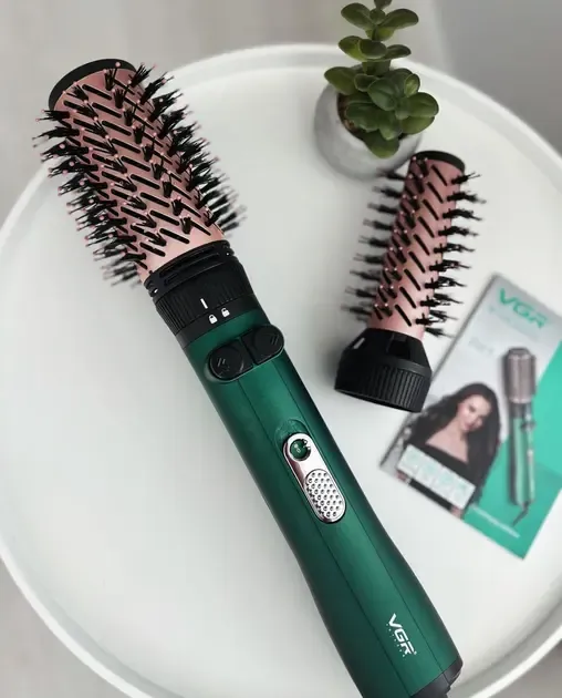 Фен щітка для волосся 2в1 Vgr V-498, стайлер браш
